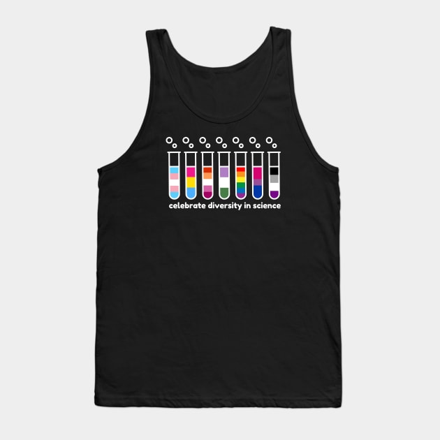 Celebrate Diversity in Science - Pride Test Tubes Tank Top by ScienceandSnark